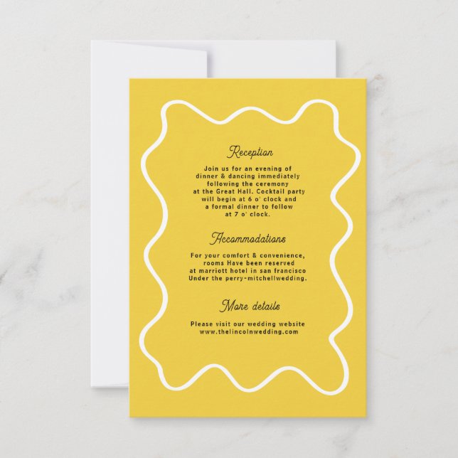 Audaz Retro Funky Moderno Boda Tarjeta de gabinete (Anverso)