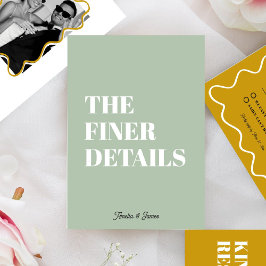 Audaz Retro Funky Moderno Boda Tarjeta de gabinete