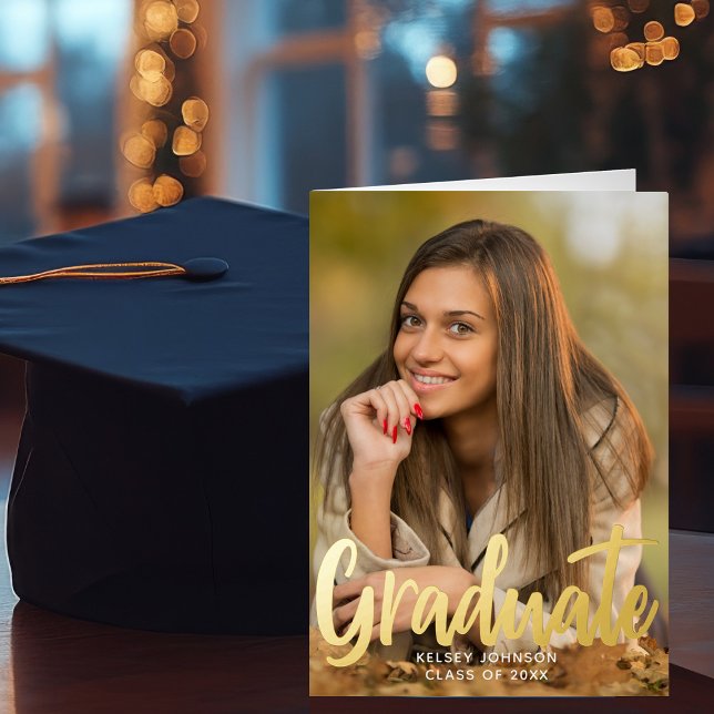 Audaz Script Graduate Photo Elegant Graduation Gol (Subido por el creador)