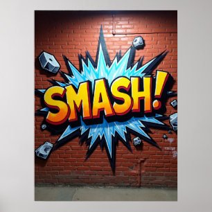 ¡Audaz SMASH! Arte estilo libro de historietas