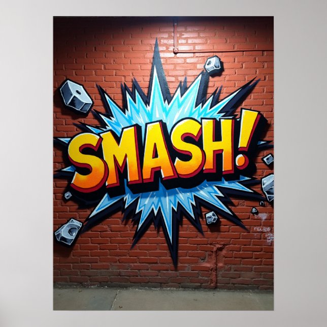 ¡Audaz SMASH! Arte estilo libro de historietas (Frente)