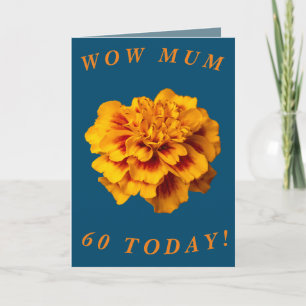 Audaz tarjeta de cumpleaños número 60 de Floral pa