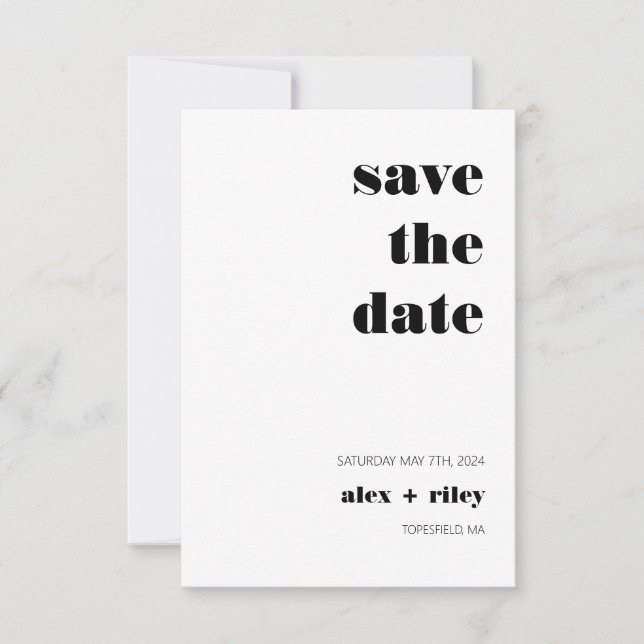 Audaz Tarjeta de fecha plana de 3,5" x 5" (Anverso)