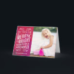 Audaz tarjeta de felicitación de fotos navideñas y<br><div class="desc">Audaz tarjeta de felicitación por festividad de ferry y Bright por Orabella Prints. Por favor,  reemplace la foto de la plantilla por una de las suyas antes de comprarla.</div>