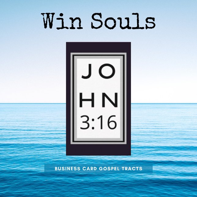 Audaz tarjeta de negocios Black John 3:16 Gospel T (Business Card Gospel Tracts)
