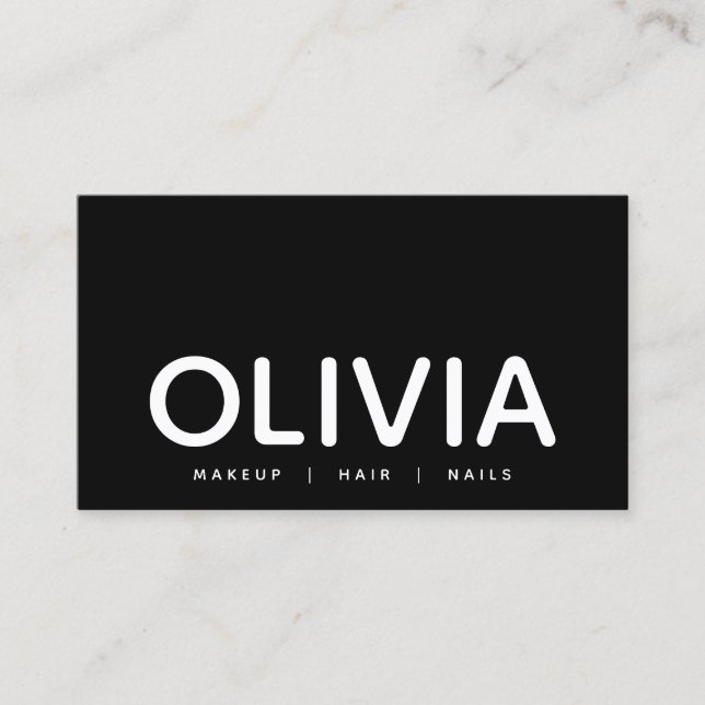 Audaz tarjeta de presentación moderna de la tipogr (Anverso)