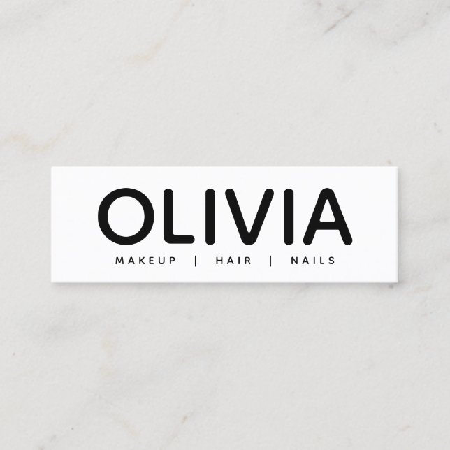 Audaz tarjeta de presentación moderna de la tipogr (Anverso)