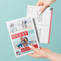 Audaz tarjeta postal de Relieve metalizado platead