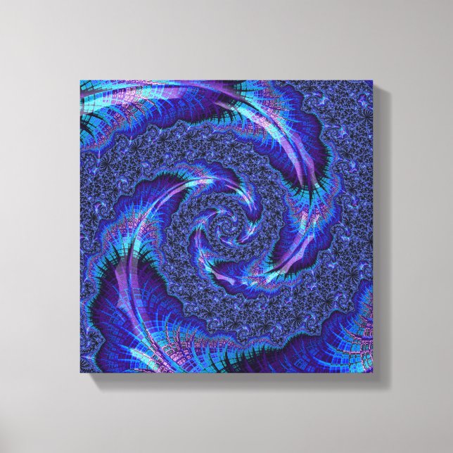 Audaz y vibrante arte psicodélico espiral fractal (Anverso)