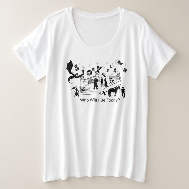 Audiobook Narrator Storyteller Tee - cuello de pri (Anverso del diseño)