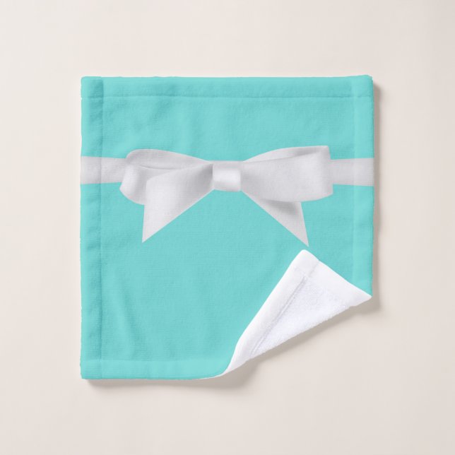 Audrey Verde Teal Lazo Glam Moderna (Toallita)