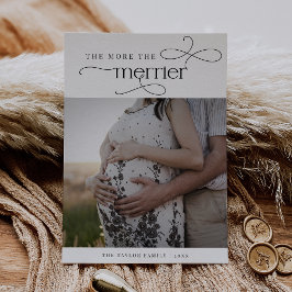 AUDREY Vintage Christmas Pregancy Invitación