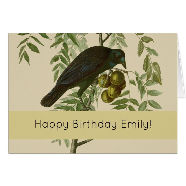 Audubon American Crow Black Bird (Anverso (Horizontal))