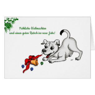 auf Deutsch Weihnachten mit Welpe Glocke und Ball