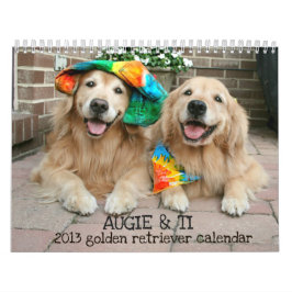 Augie y calendario 2013 del golden retriever del