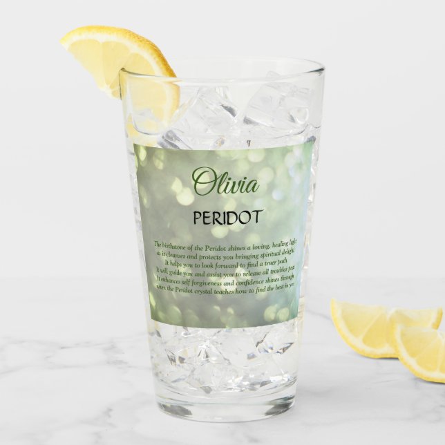 August Birthstone Peridot (Anverso (hielo))