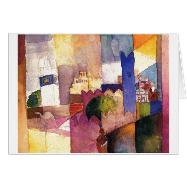 August Macke - acuarela 1914 de Kairouan (iii) (Anverso (Horizontal))