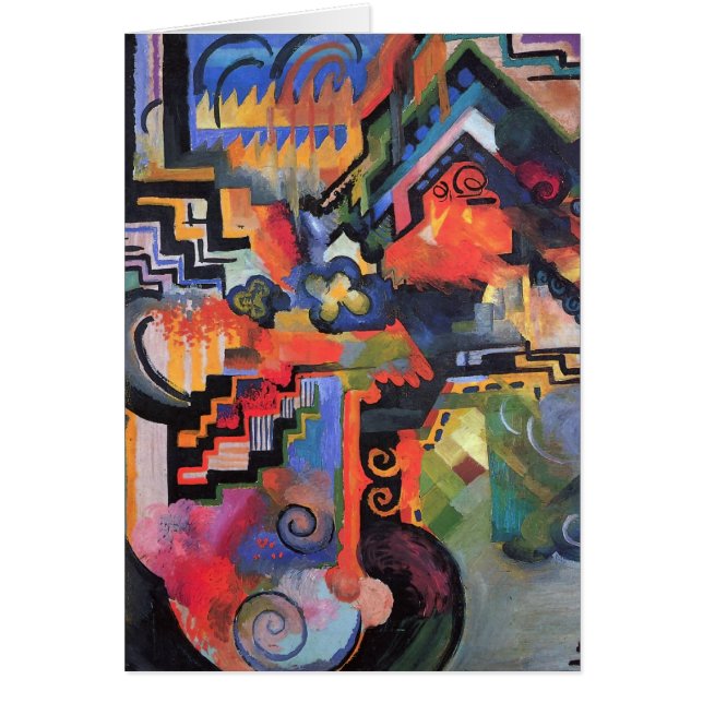 August Macke - composición coloreada (Frente)