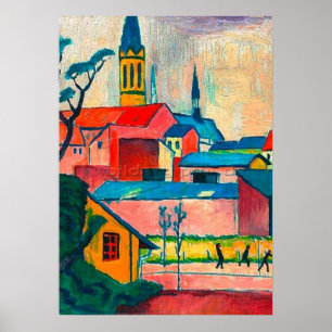 August Macke - Marienkirche, arte fino,