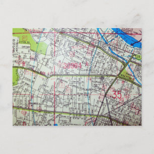AUGUSTA, tarjeta postal del mapa de cosechas de GA