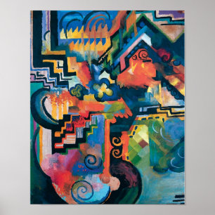 Auguste Macke - Homenaje a Bach Arte Moderno Abstr