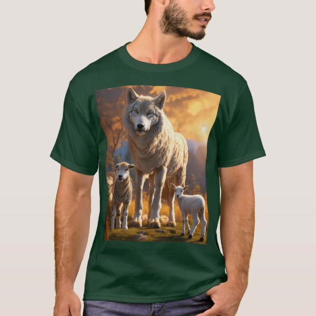 Aúl lunar: Diseño de camiseta Wolf (Anverso)