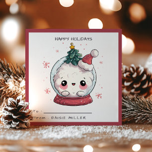 Aula de niños Kawaii Globo de Nieve Navidad Fiesta