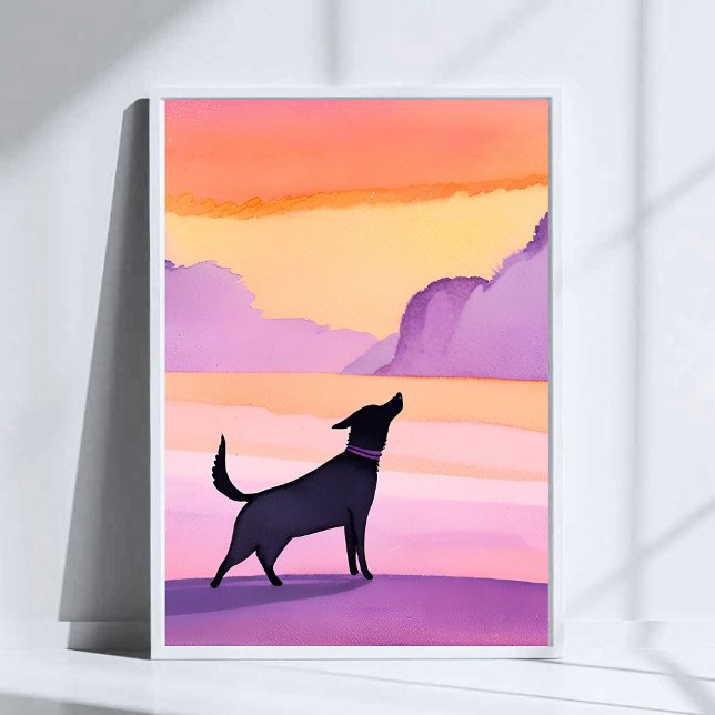 Aullido de Perro | Arte de Silueta de Perro Negro  (Subido por el creador)