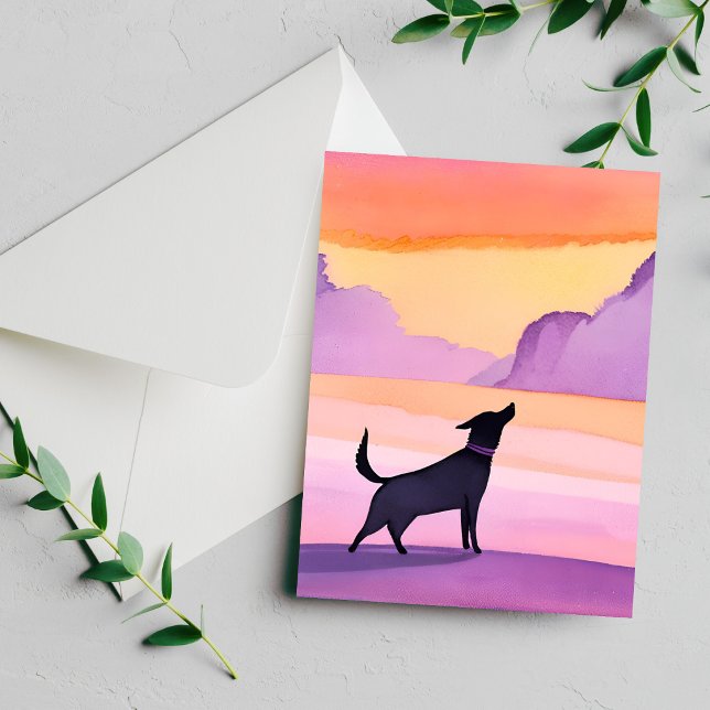 Aullido de Perro | Tarjeta de Silueta de Perro Neg (Subido por el creador)