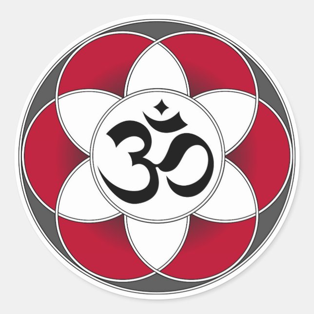 Aum Seed of Life Red Pegatina (Anverso)