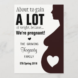 Aumento de peso gracioso Invitación de embarazo