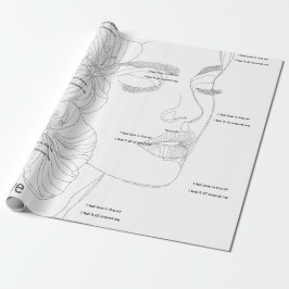 Aún Amor - Papel de regalo con letras