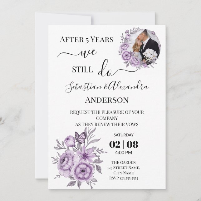 Aún hacemos invitaciones de aniversario a Bodas de (Anverso)