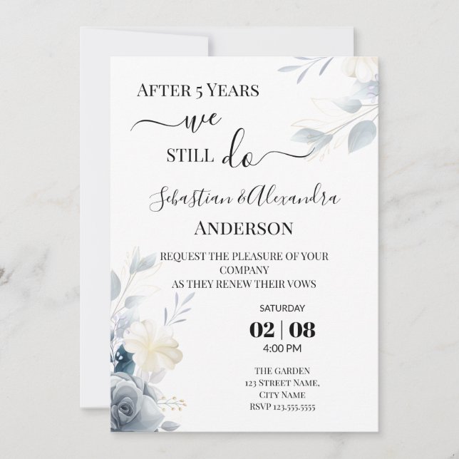 Aún hacemos invitaciones de aniversario a Bodas de (Anverso)