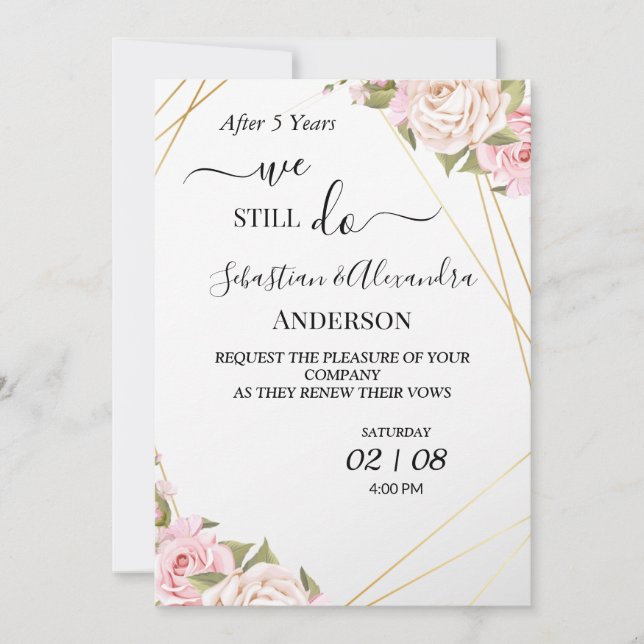 Aún hacemos invitaciones de aniversario a Bodas de (Anverso)