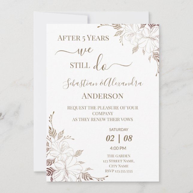 Aún hacemos invitaciones de aniversario a Bodas de (Anverso)