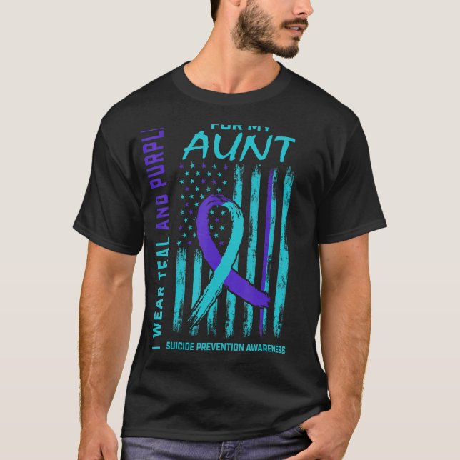 Aún uso camiseta Verde azulada y morada de concien (Anverso)