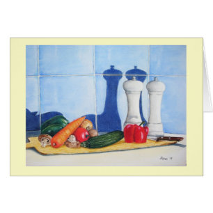 Aún vida verduras mezcladas en el arte del tablero