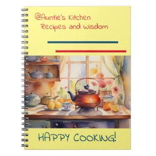 @Auntie's Kitchen recetas cuaderno en espiral