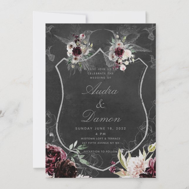 Aura De La Suite Invitación De Boda Nocturna (Anverso)