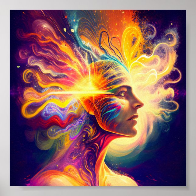 aura espiritual, arte de imagen mural colgando (Frente)