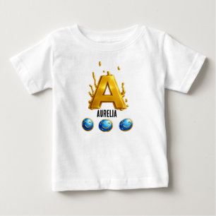 ¡AURELIA! Camiseta de bebé añade tu nombre