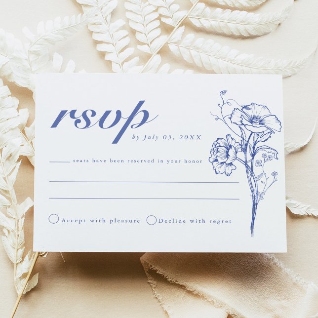 AURELIA Chinoiserie Tarjeta RSVP francesa victoria (Subido por el creador)