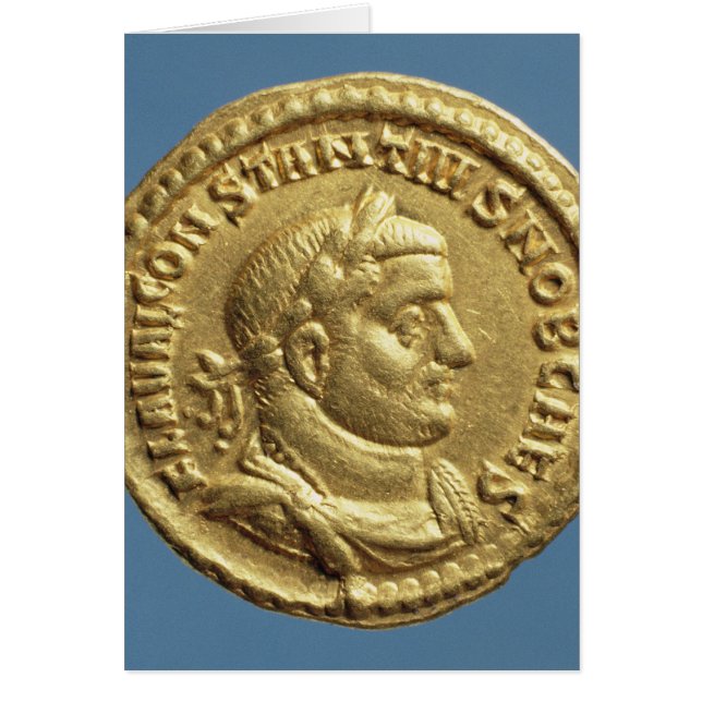 Aureo de Constantius I César Augusto (Frente)