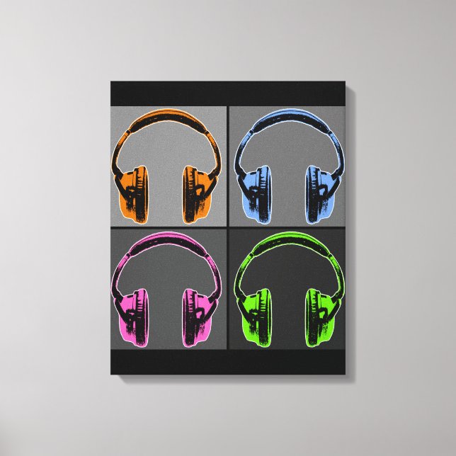 Auriculares de arte pop de cuatro estrellas (Anverso)