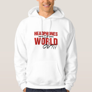 Auriculares en del mundo la sudadera con capucha