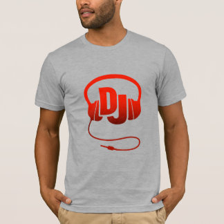 Auriculares para DJ camiseta gráfica roja