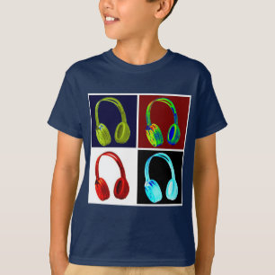 Auriculares Pop Art Colores de la camiseta de colo