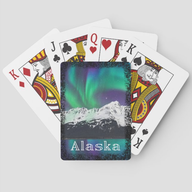Aurora Alaska - Cartas para jugar en bicicleta (Reverso)