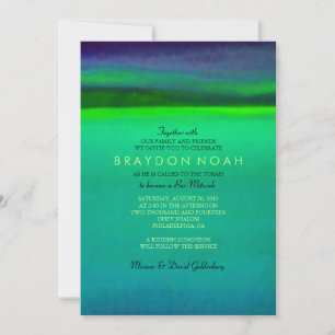AURORA BOREALIS Bar Bat Mitzvah Invitación